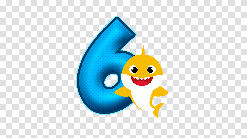 Baby Shark, Character, Number Transparent Png