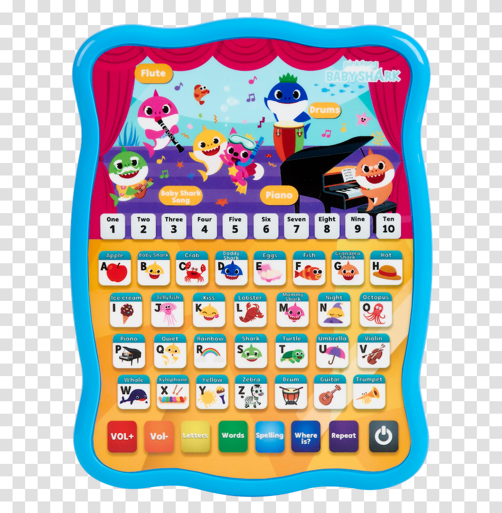 Baby Shark Learning Pad Wowwee, Label, Word, Angry Birds Transparent Png