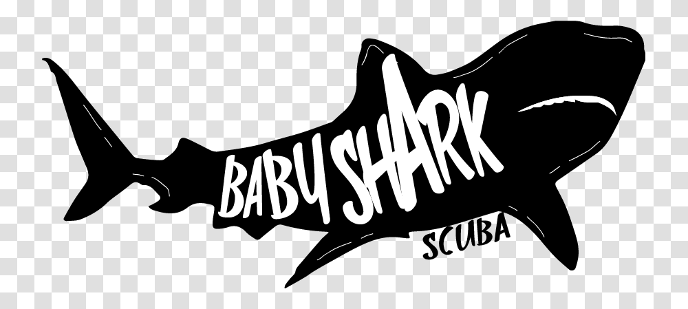 Baby Shark Scuba Calligraphy, Axe, Tool, Label Transparent Png