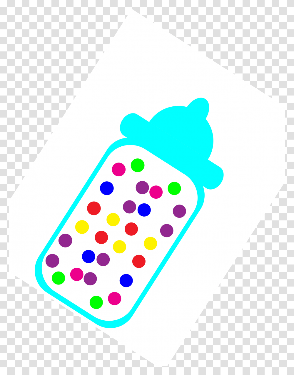 Baby Shower Baby Bottles Jelly Bean Clip Art Candy In A Baby Bottle Clipart, Texture, Polka Dot, Pencil Box Transparent Png