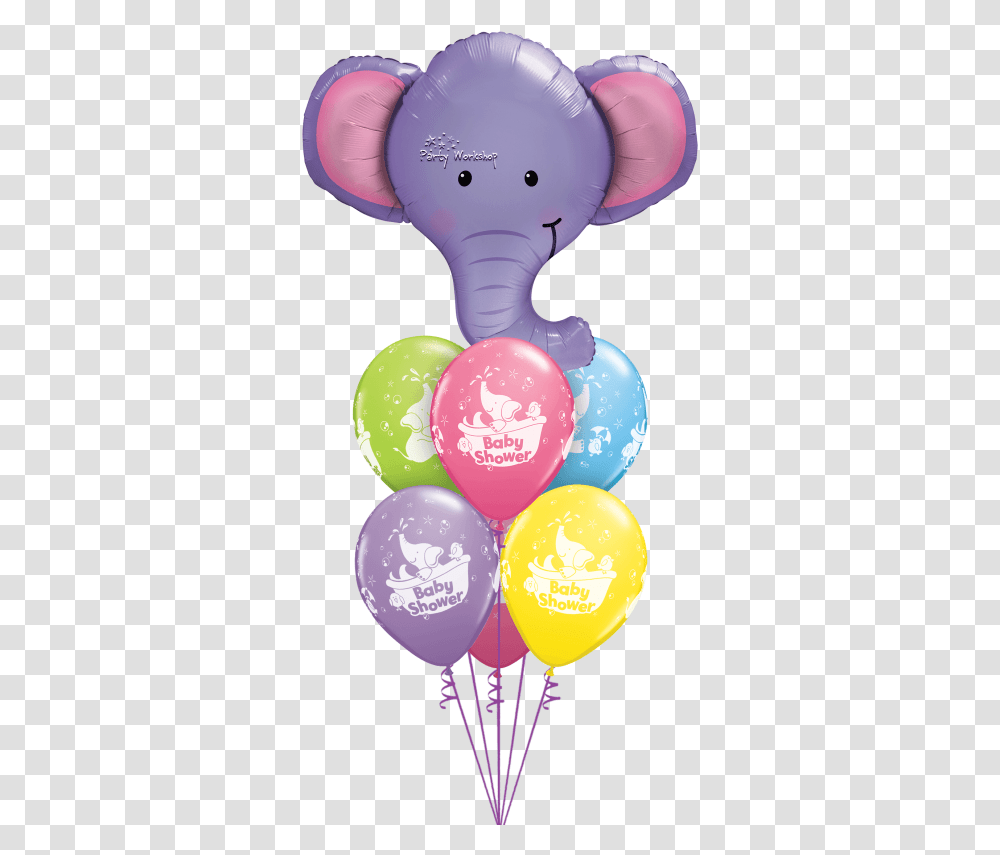 Baby Shower Elephant Luxury, Ball, Balloon, Egg, Food Transparent Png