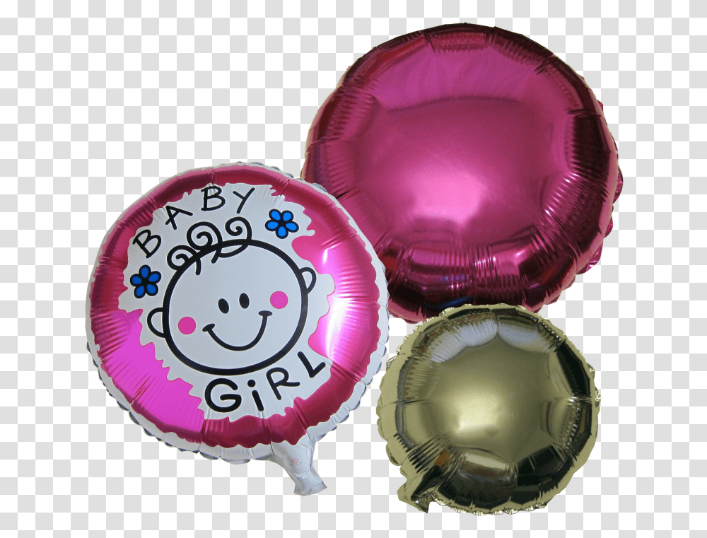 Baby Shower Girl Balloons 3 Pieces Set Balloon, Helmet, Clothing, Apparel, Sphere Transparent Png