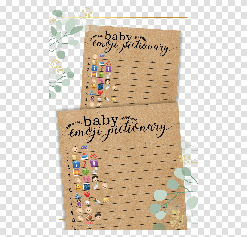 Baby Shower, Handwriting, Plant, Paper Transparent Png