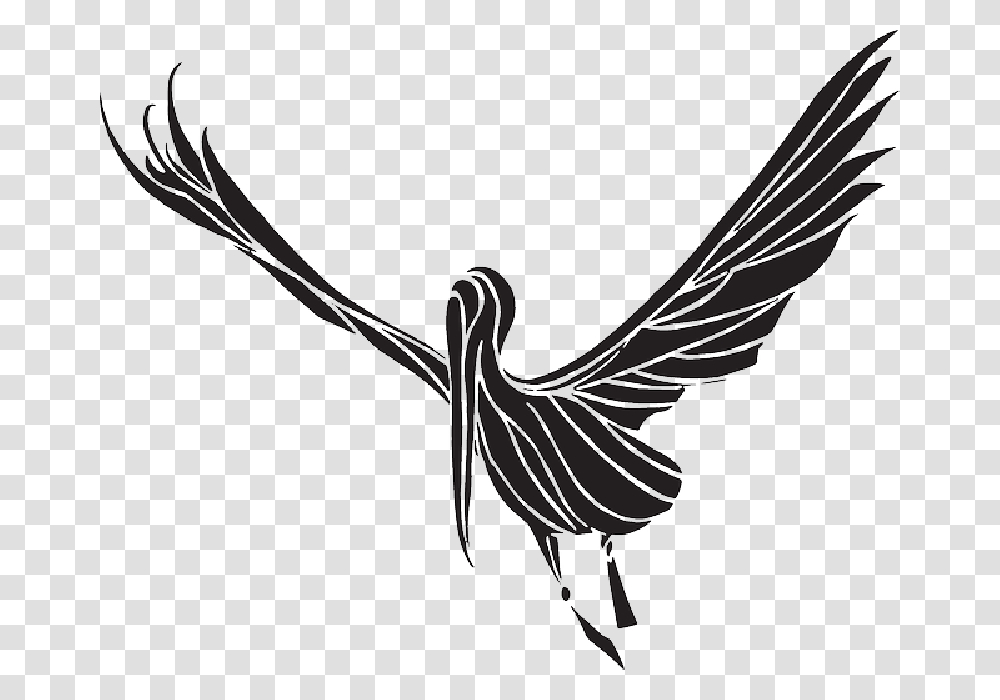 Baby Silhouette Bird Flying Wings Stork Fly Public, Animal, Emblem, Stencil Transparent Png