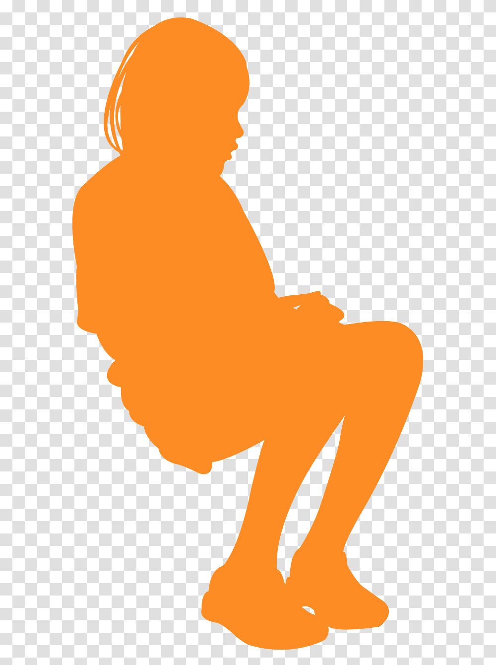 Baby Silhouette Orange, Alphabet, Person, Flare Transparent Png