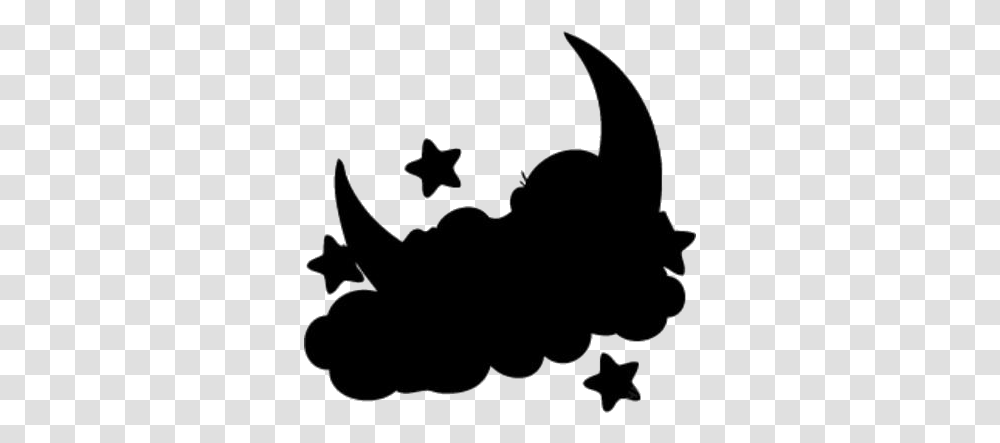 Baby Sleeping On Crescent Moon Silhouette, Star Symbol, Antelope, Wildlife Transparent Png