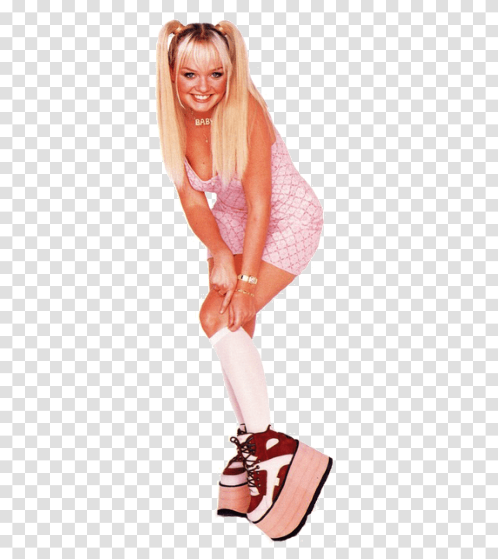 Baby Spice Girls Costume, Person, Heel, Footwear Transparent Png