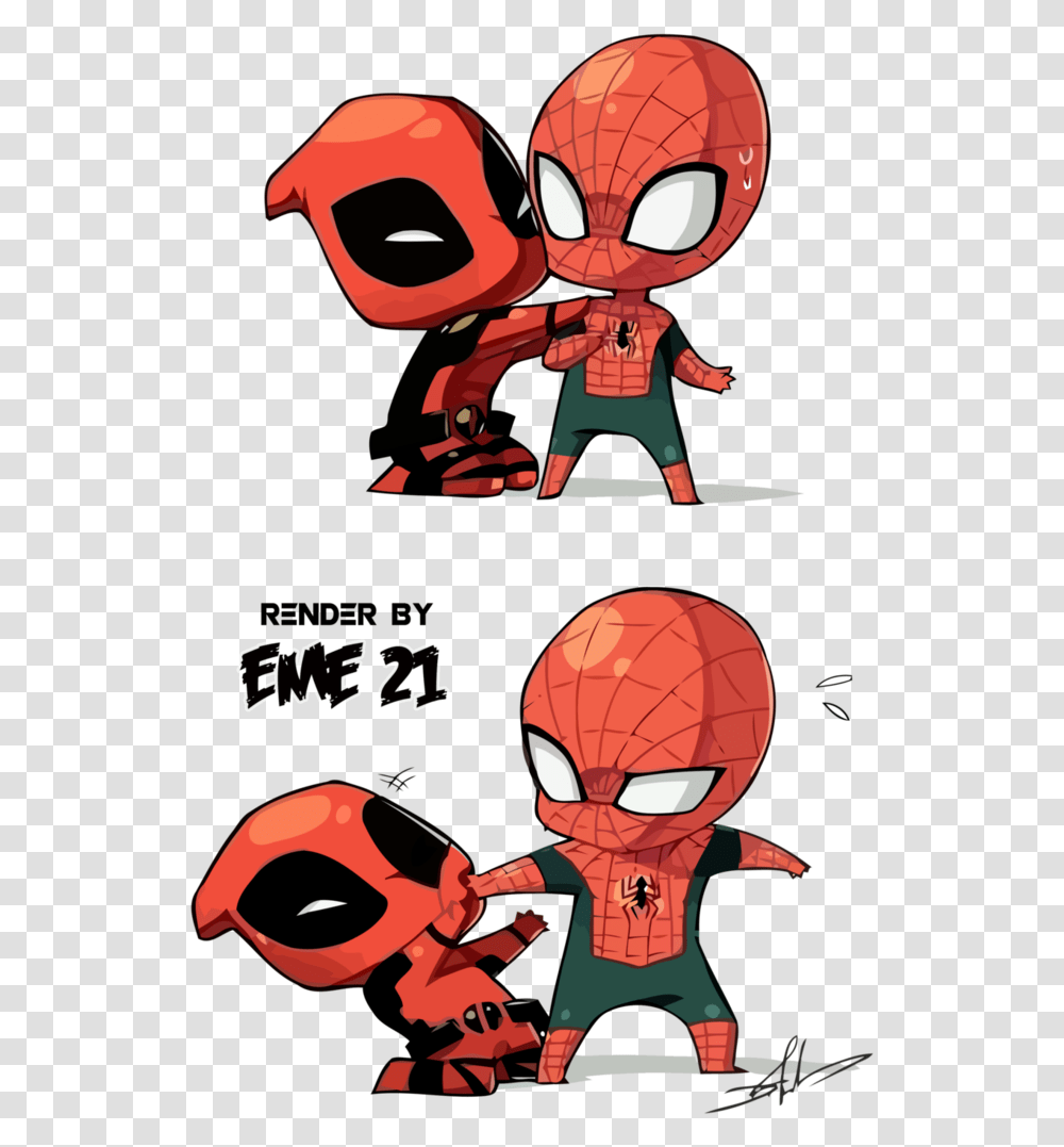 Baby Spiderman And Deadpool, Poster, Advertisement, Comics, Book Transparent Png