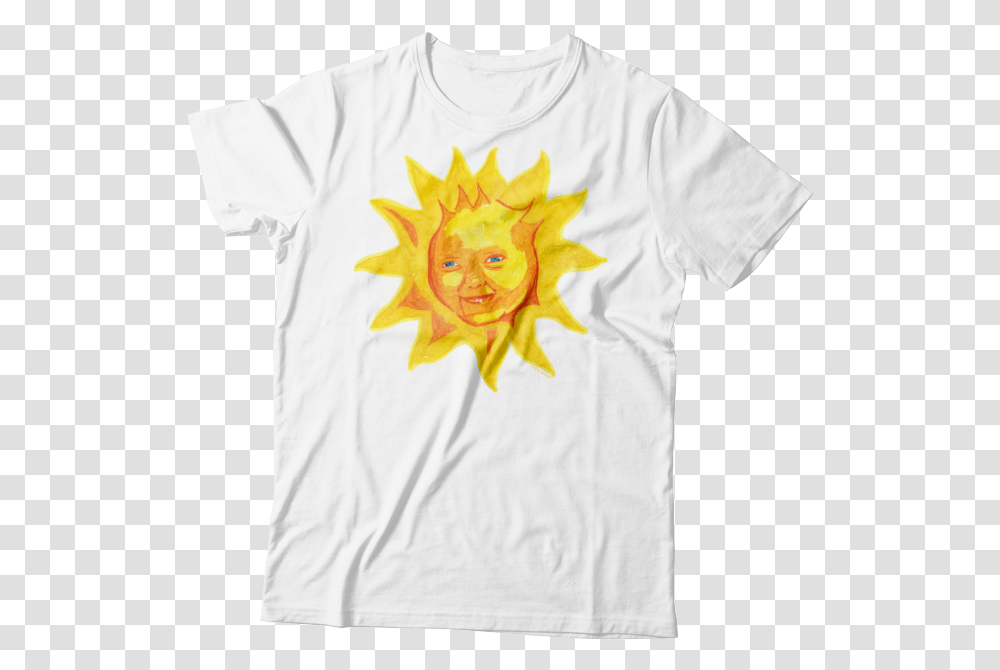 Baby Sun Teletubbies Unisex T Shirt By Marina Nosequget Creative Tshirt Design For Men, Apparel, T-Shirt, Person Transparent Png