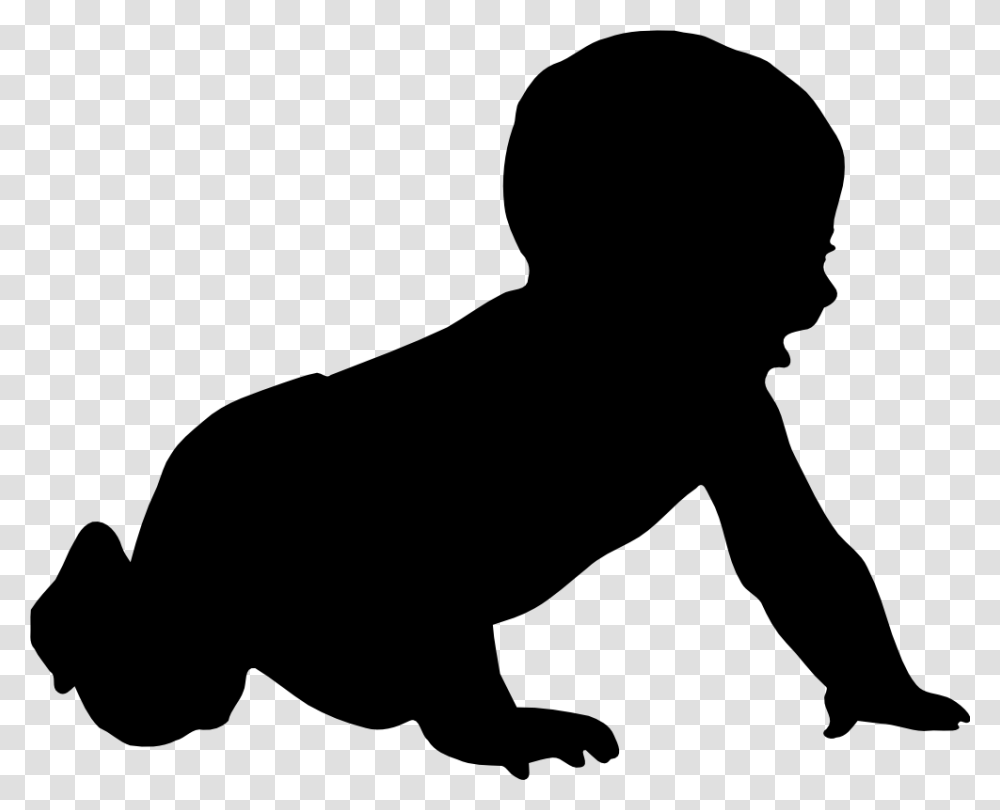 Baby Superhero Clipart, Silhouette, Person, Human, Crawling Transparent Png
