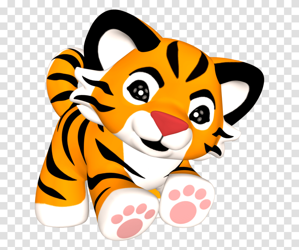 Baby Tiger Clipart Baby Tiger Clipart Background, Toy, Mascot, Animal, Mammal Transparent Png