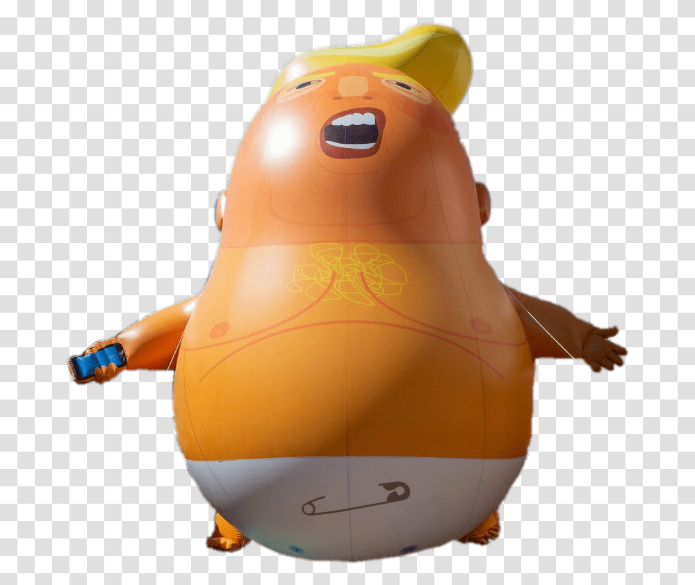 Baby Trump Standing Trump Baby Balloon Background, Helmet, Apparel, Inflatable Transparent Png