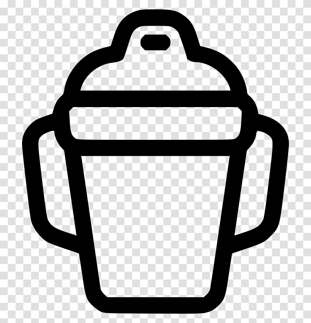 Baby Tumbler Sippy Cup Black And White, Jar, Pottery, Appliance, Stencil Transparent Png