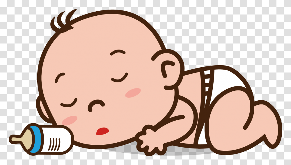 Baby Tummy Infant Sleep Baby Sleeping Cartoon, Food, Furniture, Plant Transparent Png