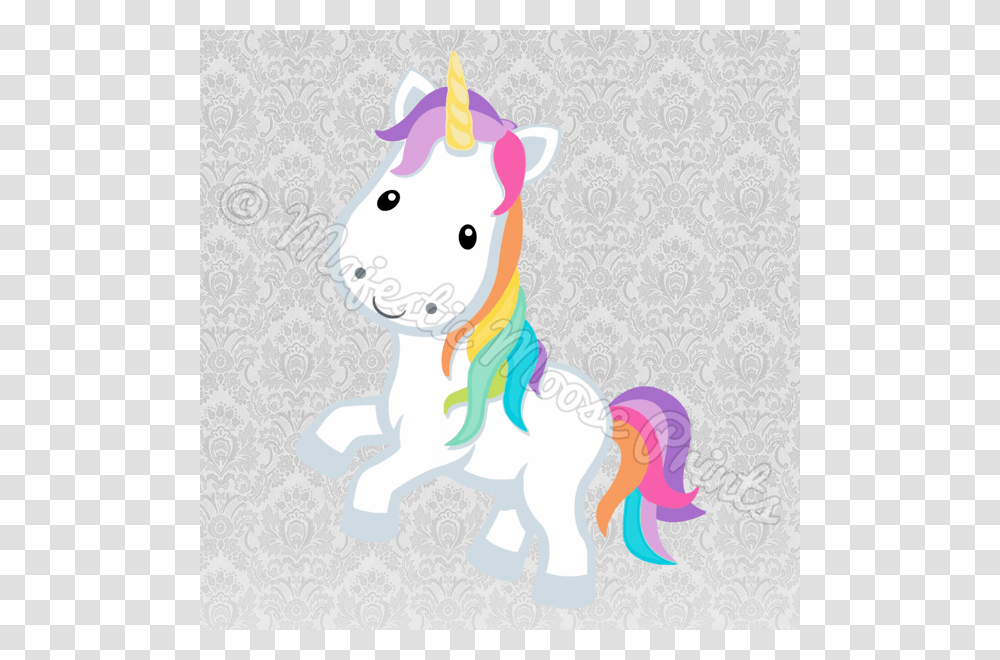 Baby Unicorn Clipart, Drawing, Animal, Cream Transparent Png