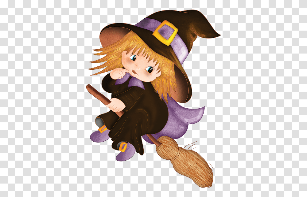 Baby Witches Cartoon Clip Art Images Background Cute Halloween Clipart, Clothing, Toy, Costume, Figurine Transparent Png