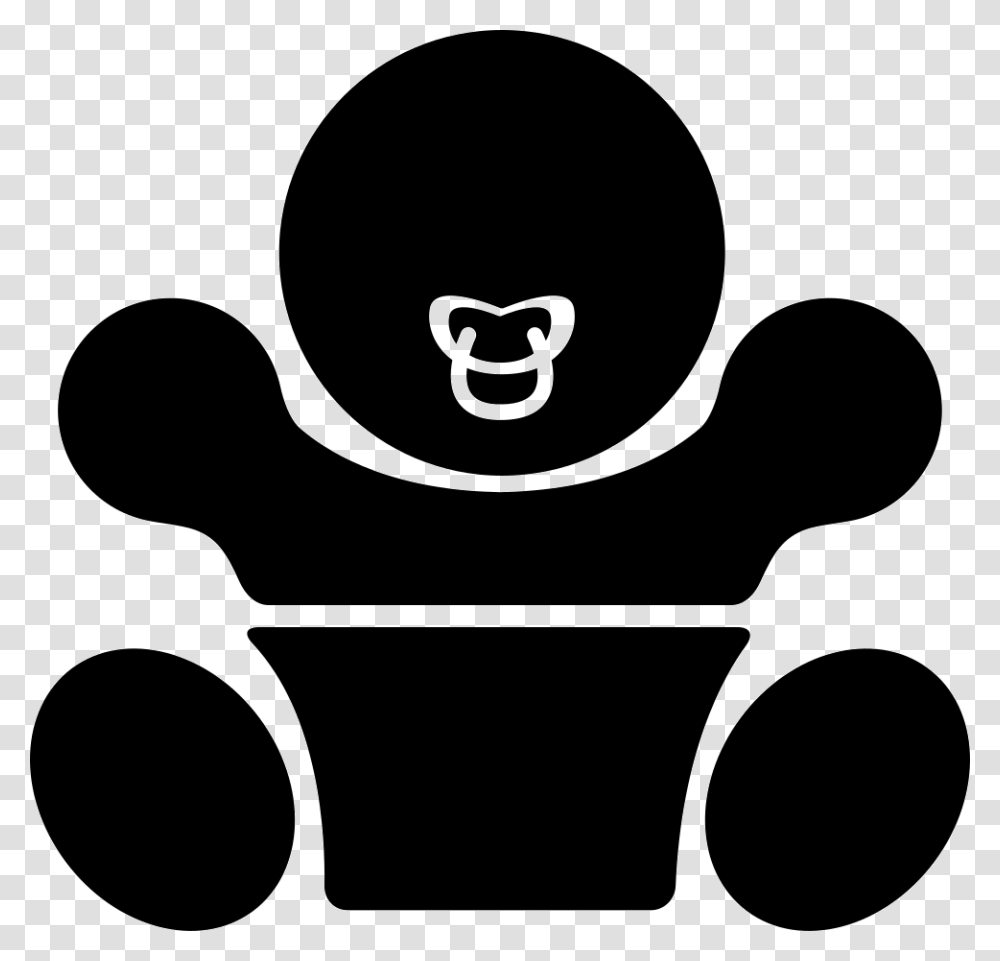 Baby With Pacifier Infant, Stencil, Silhouette, Performer, Leisure Activities Transparent Png