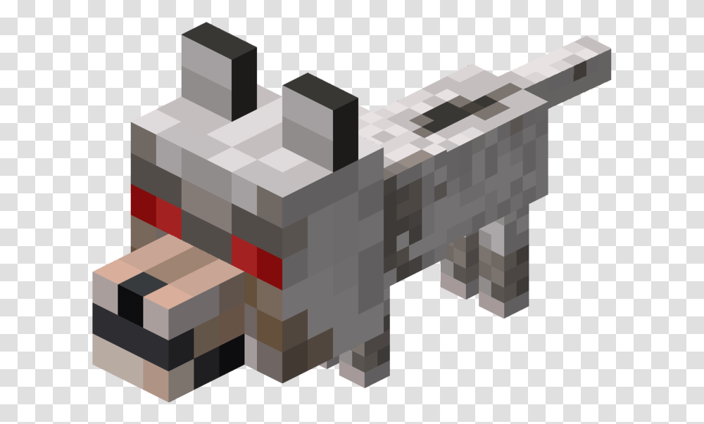 Baby Wolf Minecraft Dog, Toy, Building, Concrete, Architecture Transparent Png