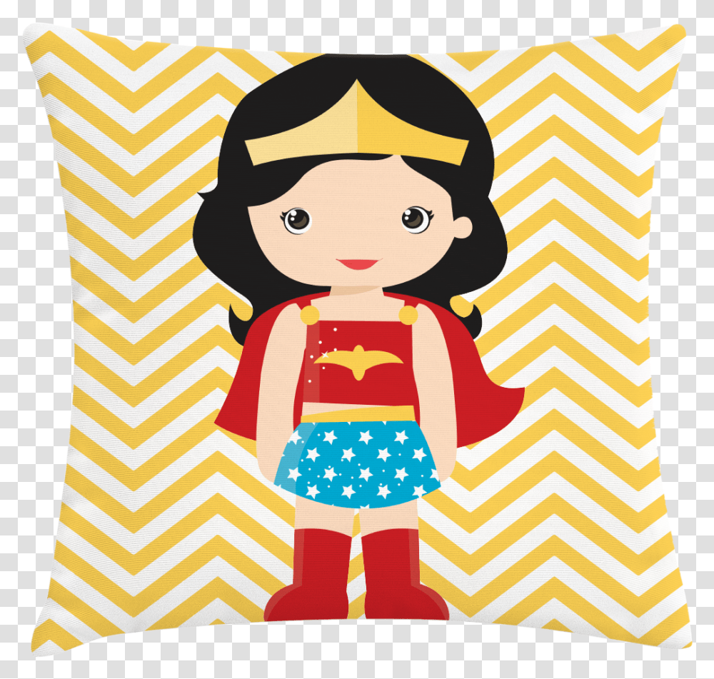 Baby Wonder Woman Clipart Cartoon Baby Wonder Woman, Pillow, Cushion, Toy, Doll Transparent Png