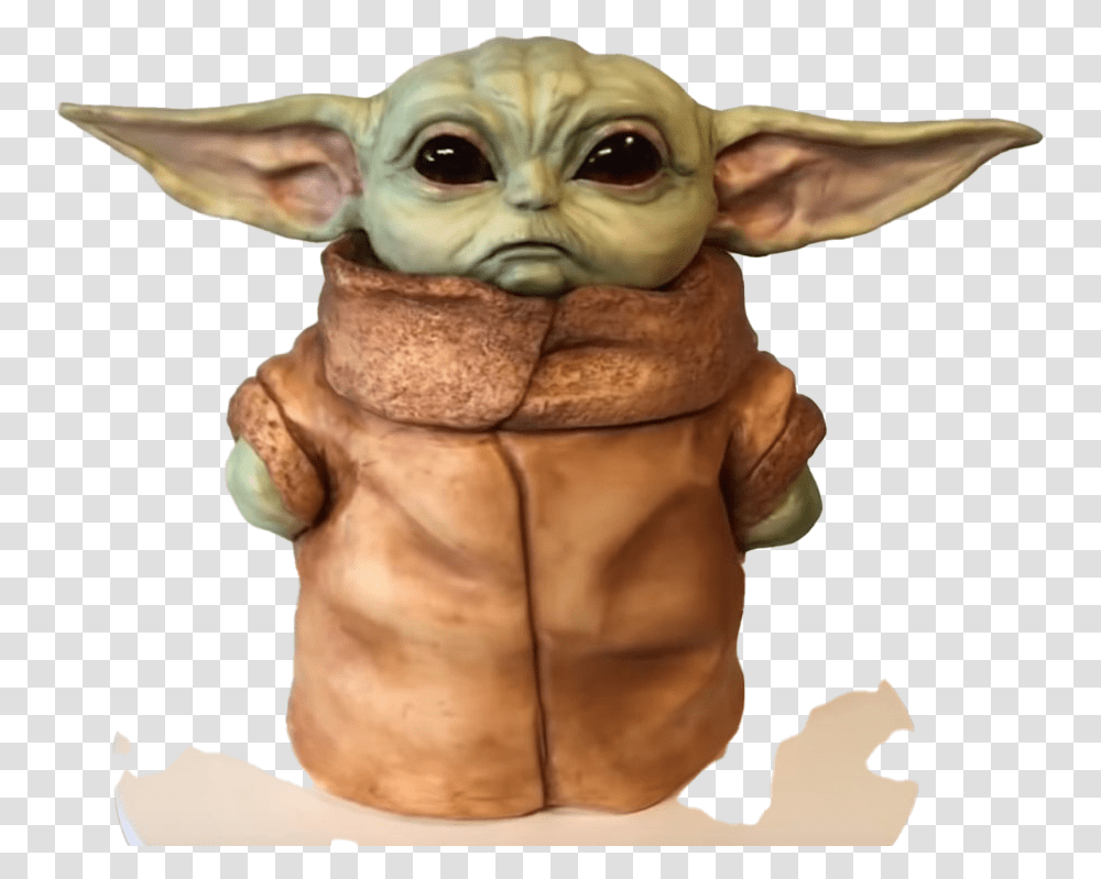 Baby Yoda Background Baby Yoda Cake, Figurine, Person, Human, Head Transparent Png
