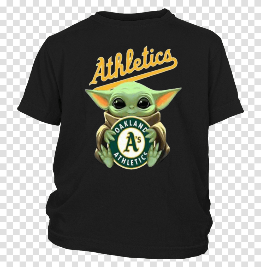 Baby Yoda Hug Oakland Athletics Star Wars Shirt Oakland, Apparel, T-Shirt, Person Transparent Png