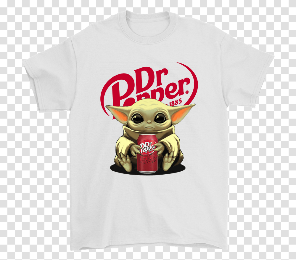 Baby Yoda Hugs Dr Pepper Can Star Wars Shirts Cartoon, Apparel, Toy, T-Shirt Transparent Png