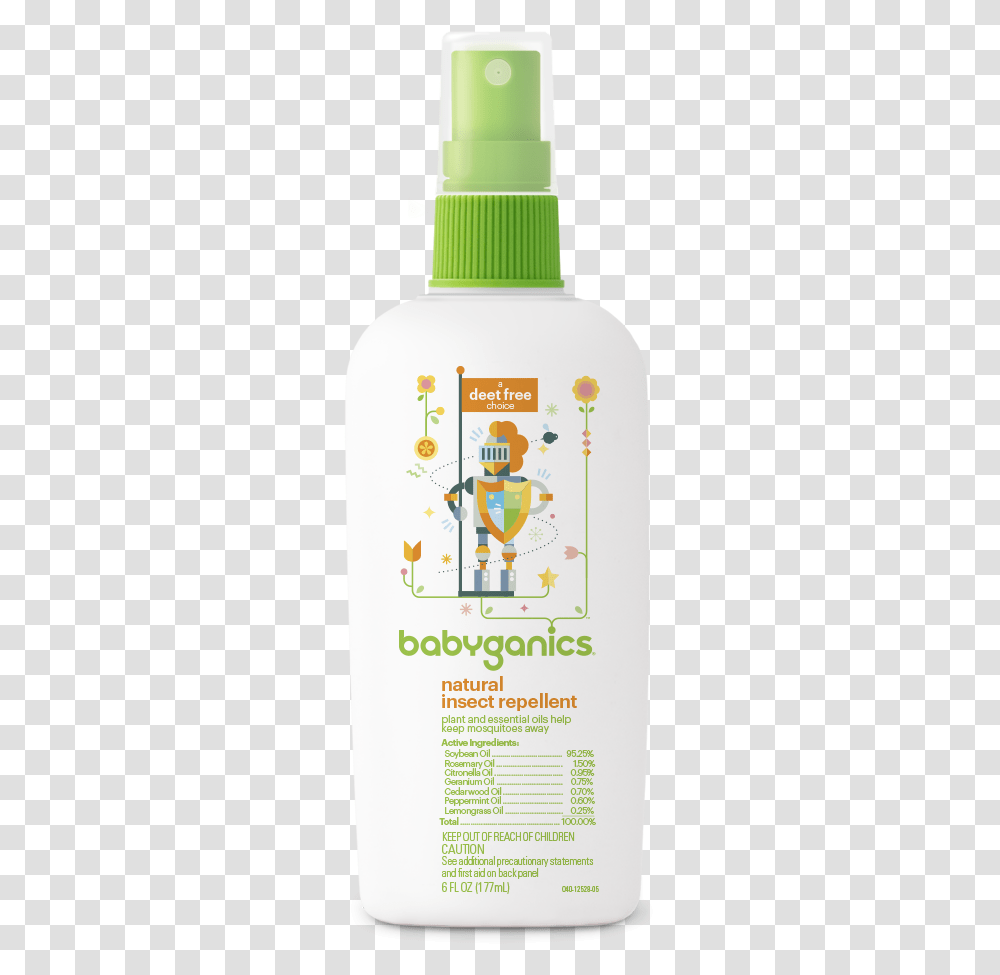 Babyganics Insect Repellent, Bottle Transparent Png