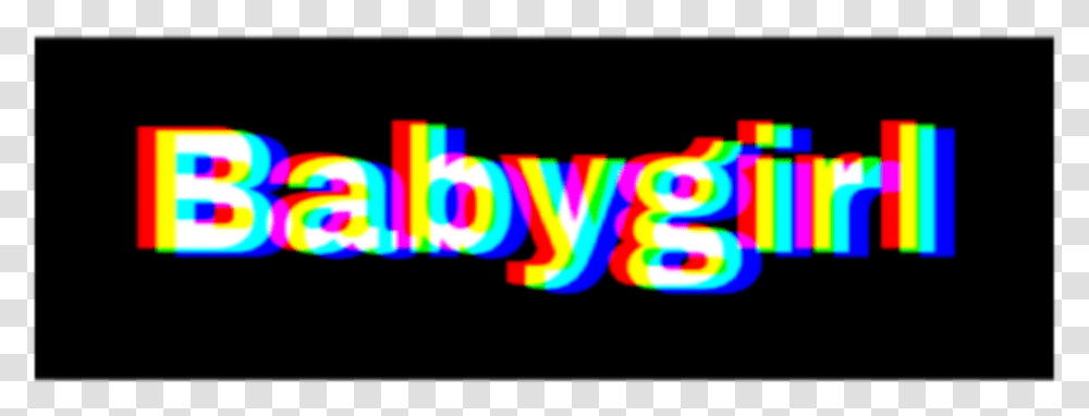 Babygirl Glitchaesthetic Censored Tumblrgrunge, Light, Neon Transparent Png