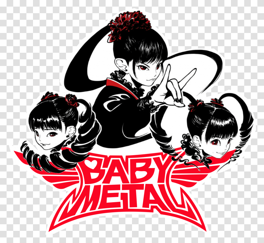 Babymetal Car Window Decal Sticker Anime Baby Metal Band T Shirts, Person, Poster, People, Hand Transparent Png