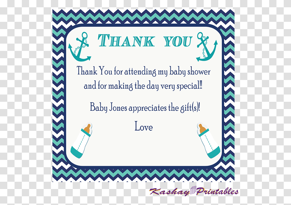 Babyshower Thank You Card Thank You For Coming To My Baby Shower Template, Label, Diploma, Document Transparent Png