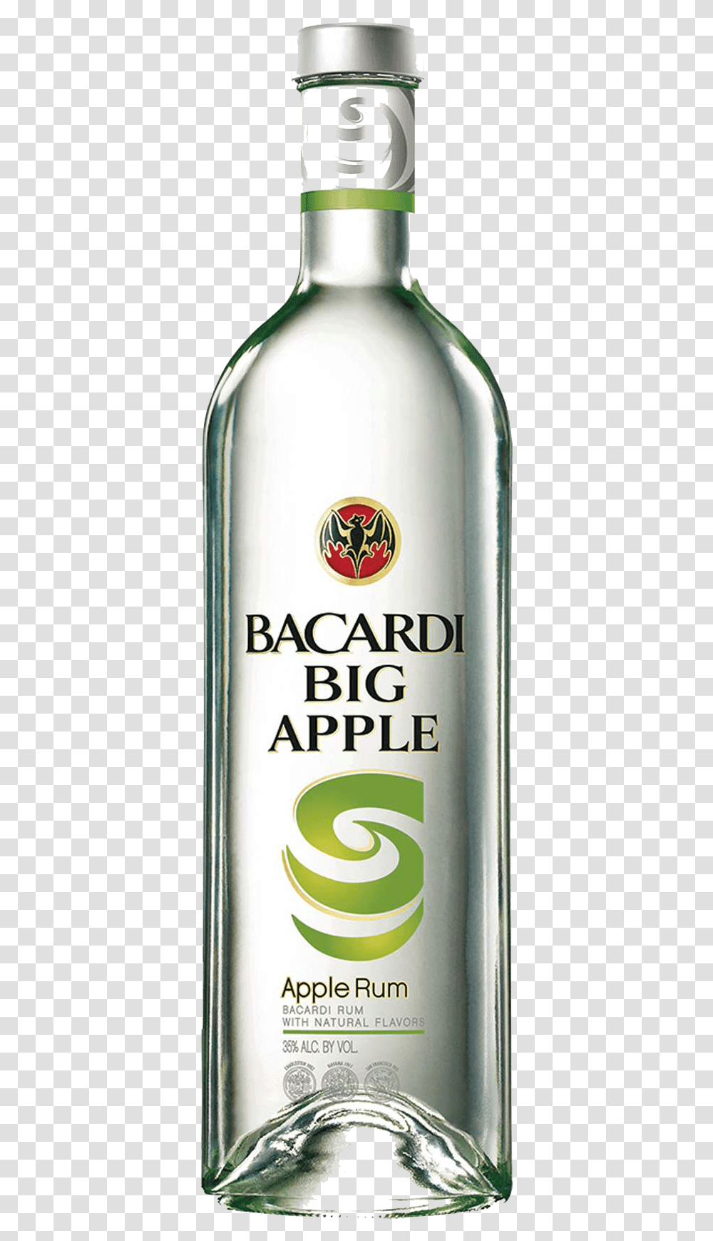 Bacardi Big Apple Bacardi Rum Big Apple, Label, Liquor, Alcohol Transparent Png