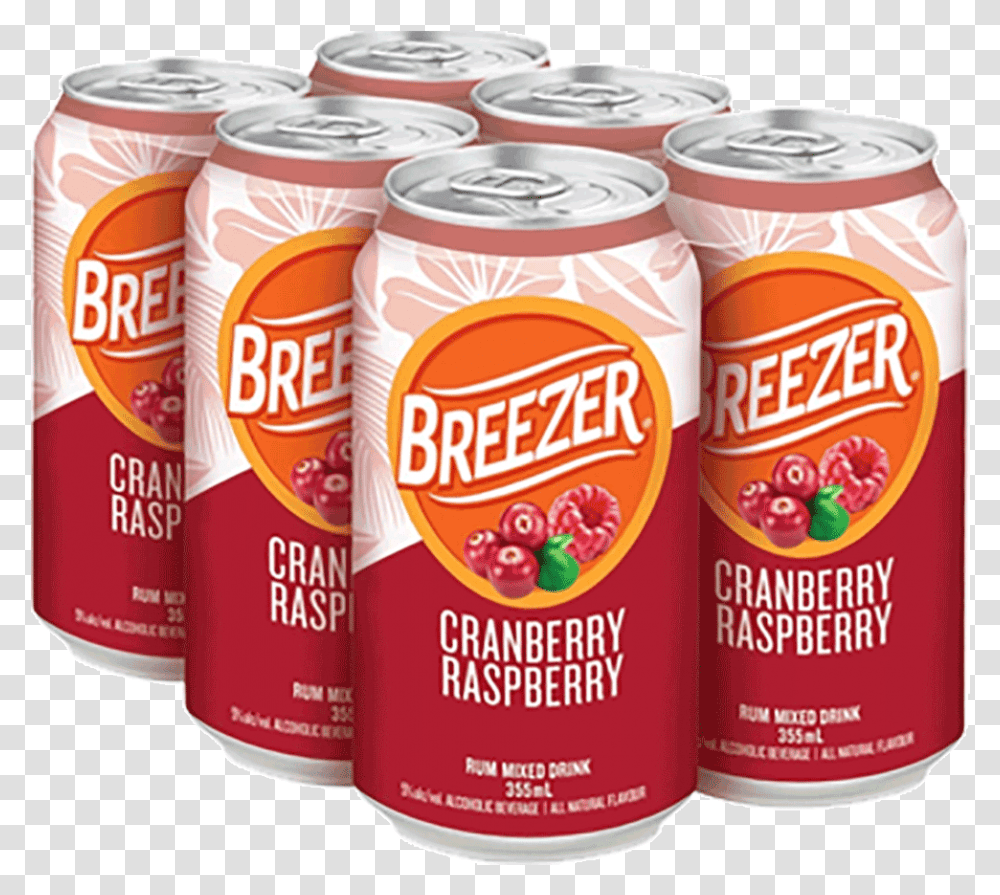 Bacardi Breezer Cranberry Raspberry 6 X 355 Ml Bacardi Cranberry Rum, Soda, Beverage, Drink, Tin Transparent Png
