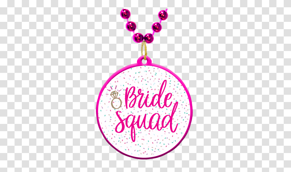 Bachelor Party Theme Mardi Gras Beads With The Caption Bride, Ornament, Pattern Transparent Png