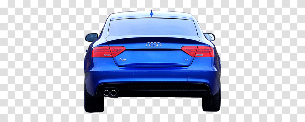 Back Elevation Of Blue Audi Immediate Entourage Car Back Side, Vehicle, Transportation, Sports Car, Coupe Transparent Png