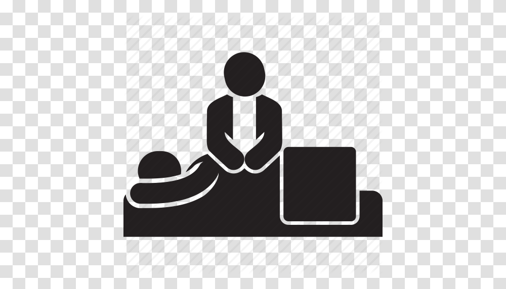 Back Man Massage Spa Icon, Sitting, Kneeling, Silhouette Transparent Png