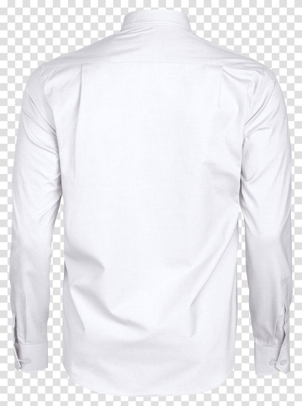 Back Men White Shirt, Sleeve, Apparel, Long Sleeve Transparent Png