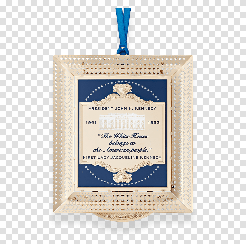 Back Of 2020 Christmas Ornament Honoring John F Picture Frame, Diploma, Document Transparent Png