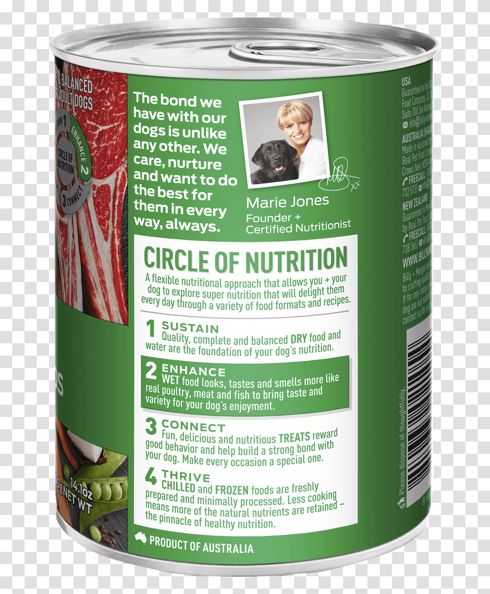 Back Of A Food Can, Person, Tin, Plant, Flyer Transparent Png