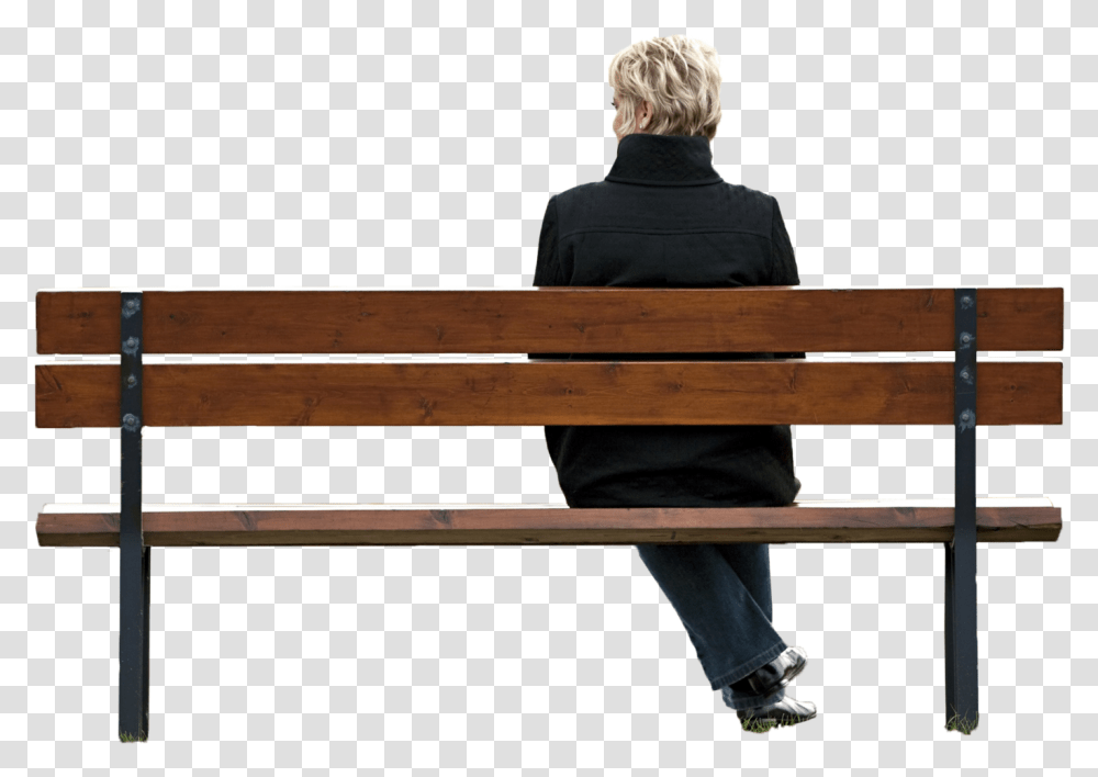 Back Of Bench, Furniture, Person, Human, Sitting Transparent Png