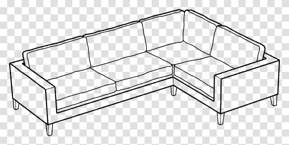 Back Of Couch Clipart L Shaped Sofa Drawing Easy, Gray, World Of Warcraft Transparent Png