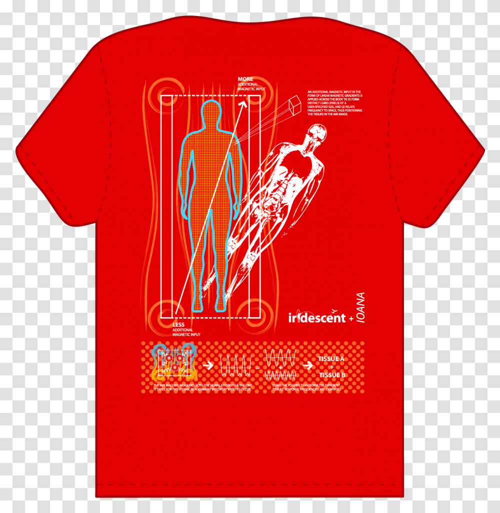 Back Of T Shirt On The Mri Process Showing Tissue Wavelengths Active Shirt, Apparel, T-Shirt, Person Transparent Png