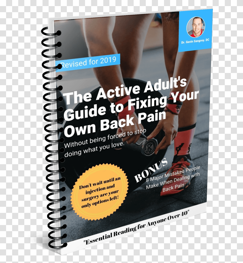 Back Pain Ebook Cover Weight Loss, Poster, Advertisement, Flyer, Paper Transparent Png