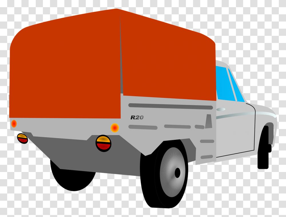 Back Side Truck Clipart, Van, Vehicle, Transportation, Moving Van Transparent Png