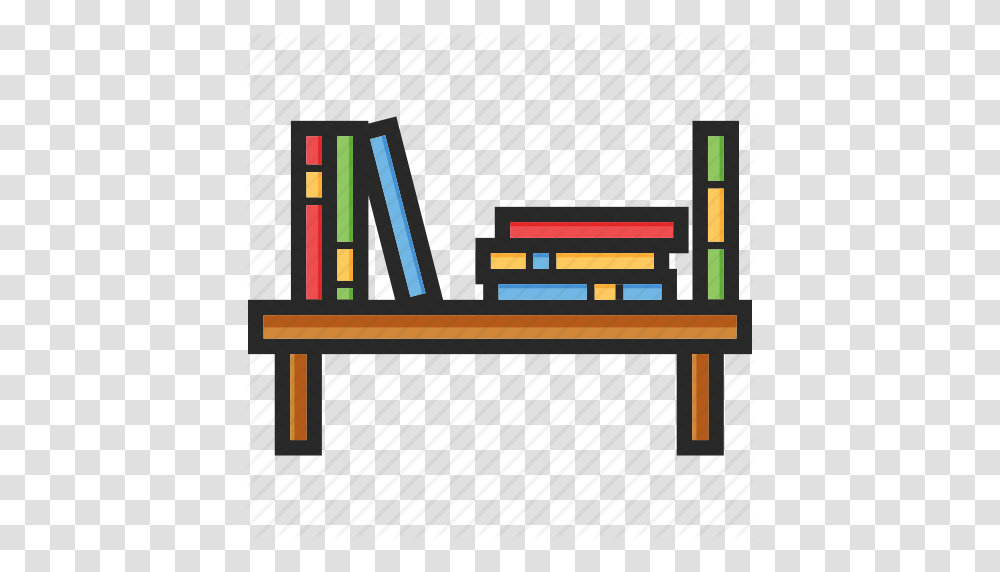 Back To School Books Bookshelf Study Icon, Furniture, Chair, Tabletop, Bench Transparent Png
