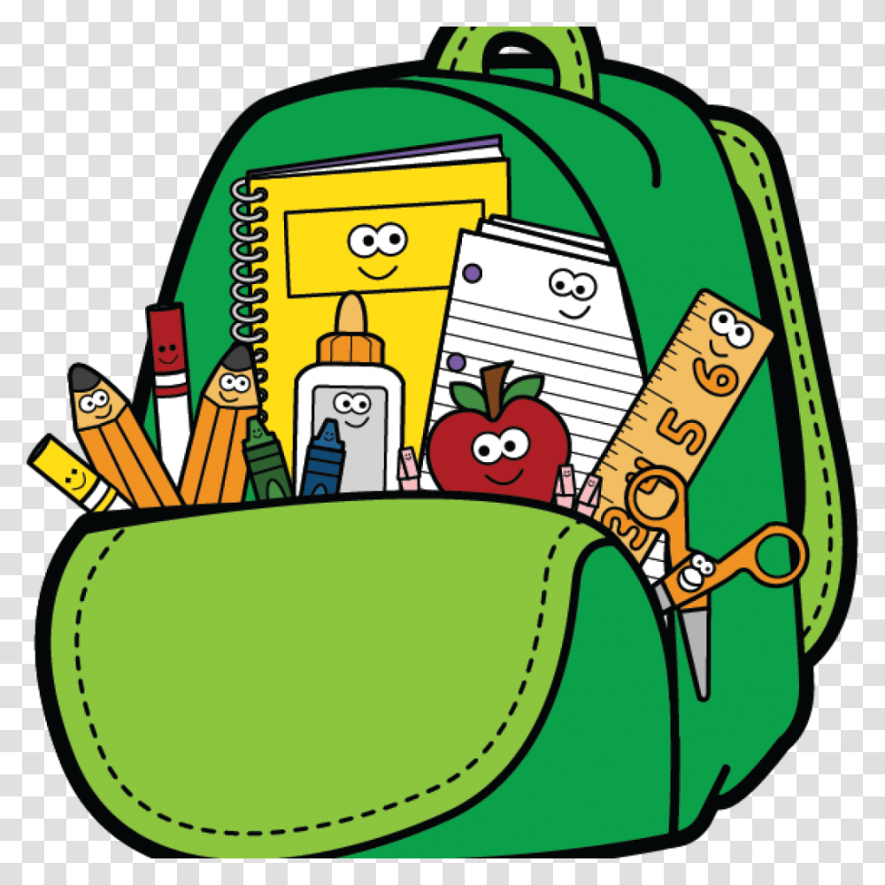 Back To School Clipart Clip Art Teacher Camping, Bag, Pencil, Luggage, Backpack Transparent Png