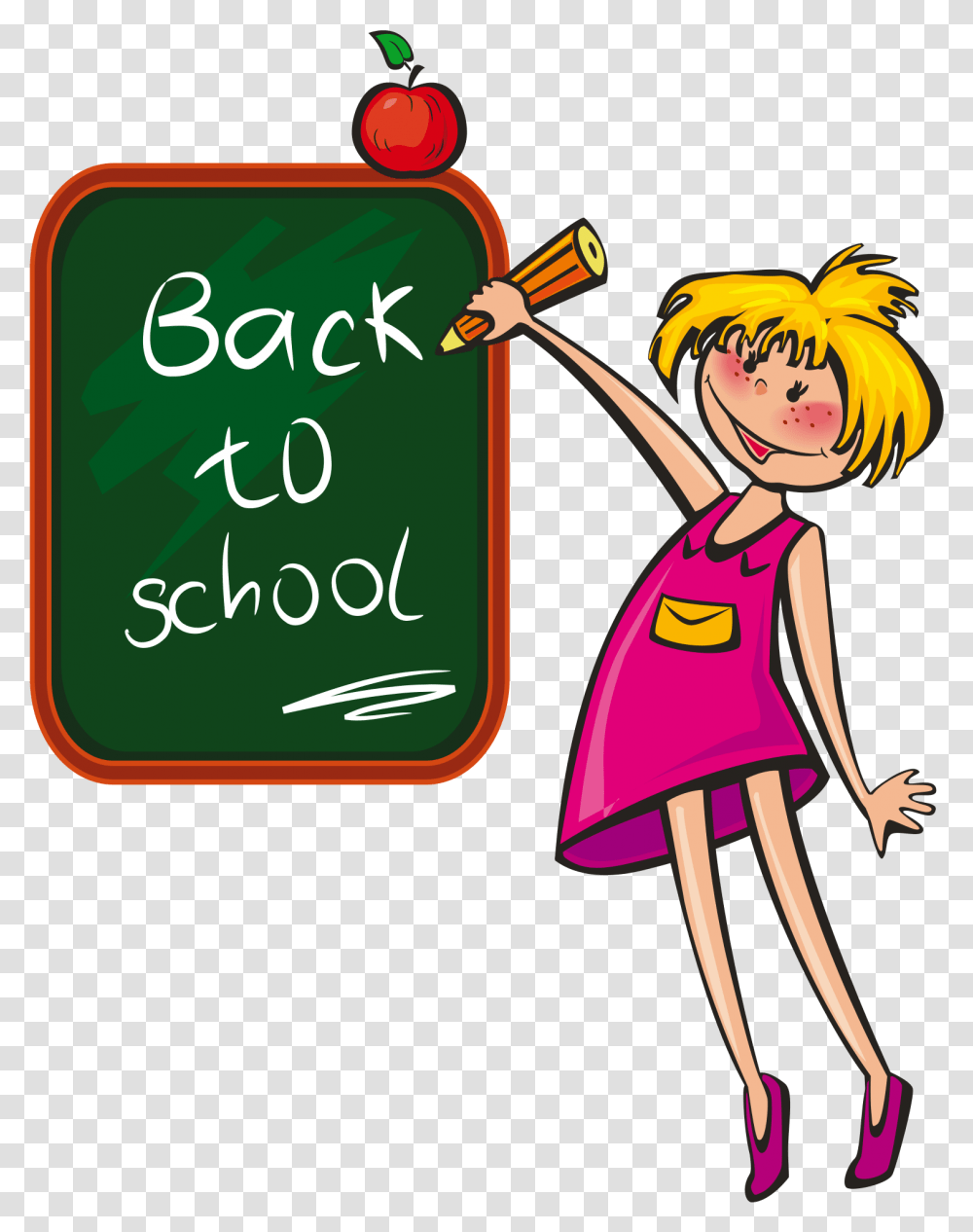 Back To School Clipart School Days Clip Art, Person, Female, Girl Transparent Png