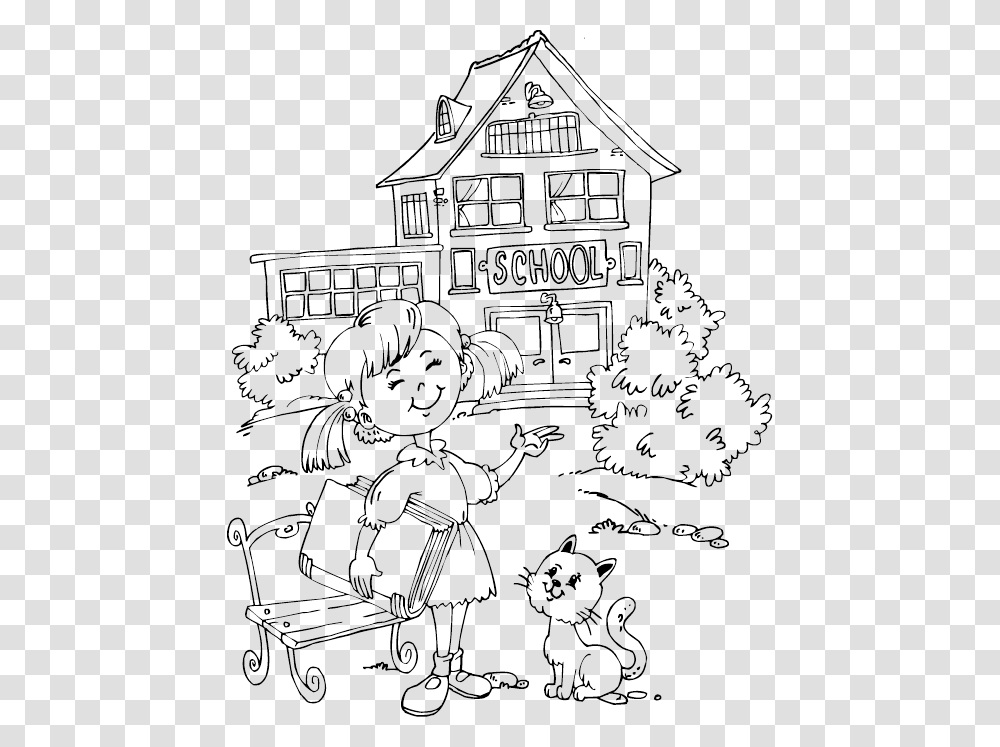 Back To School Coloring Pages Free Printables, Drawing, Stencil, Doodle Transparent Png