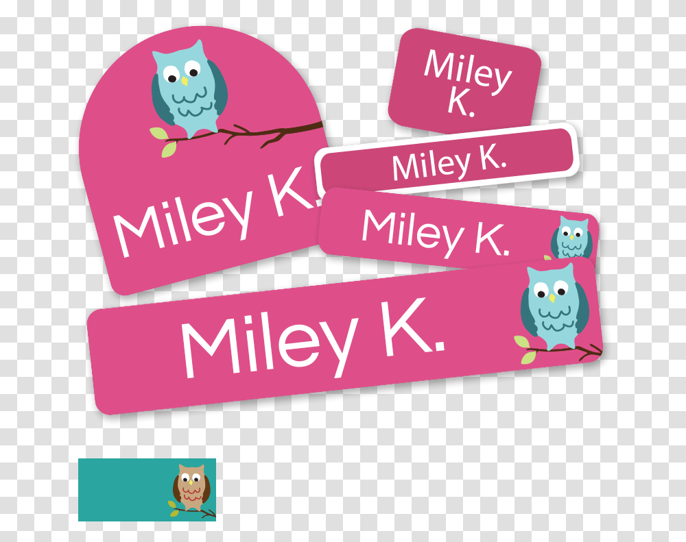 Back To School Personalized Owl Labels Snowy Owl, Purple, Word, Paper Transparent Png