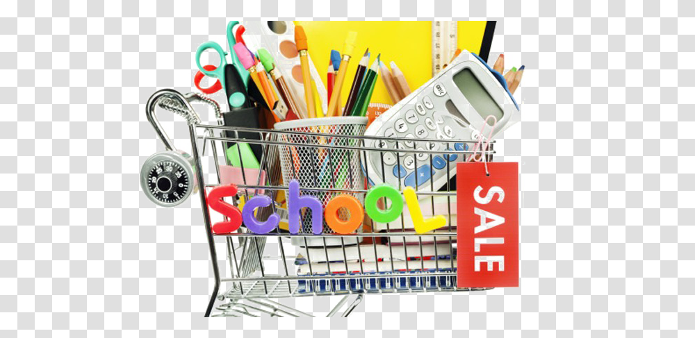 Back To School Shopping Picture, Shopping Cart Transparent Png