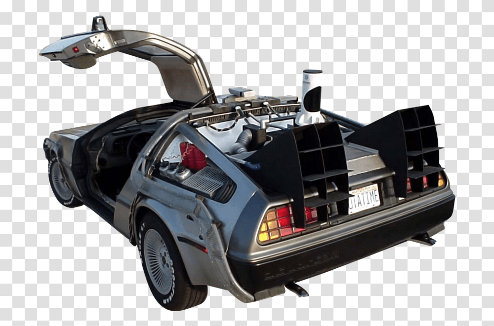 Back To The Future Car Back To Future Car Full Size Back To The Future Car, Vehicle, Transportation, Wheel, Machine Transparent Png